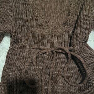 Brown Knit Women's Sweater